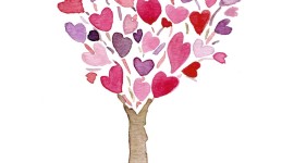 Tree Hearts Wallpaper For IPhone Free