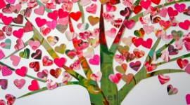 Tree Hearts Wallpaper HQ