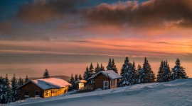 Winter Sunset Desktop Wallpaper