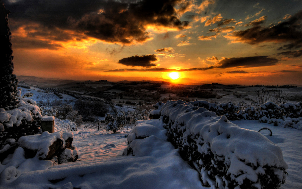 Winter Sunset wallpapers HD