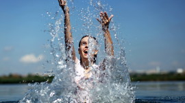 Girl Splashing Water Photo#2