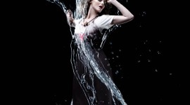 Girl Splashing Water Wallpaper For IPhone