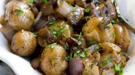 Potatoes With Mushrooms Wallpaper Download