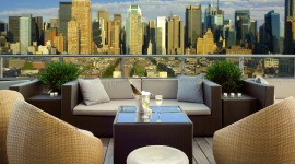 City Rooftop Desktop Wallpaper Free