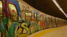 Graffiti On Subway Cars Desktop Wallpaper Free