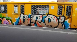 Graffiti On Subway Cars Desktop Wallpaper HD