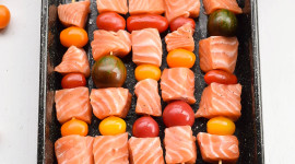 Skewers Of Salmon Wallpaper For Mobile#1