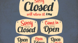 Closed - Open Sign Wallpaper