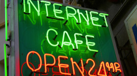 Internet Cafe Wallpaper Background