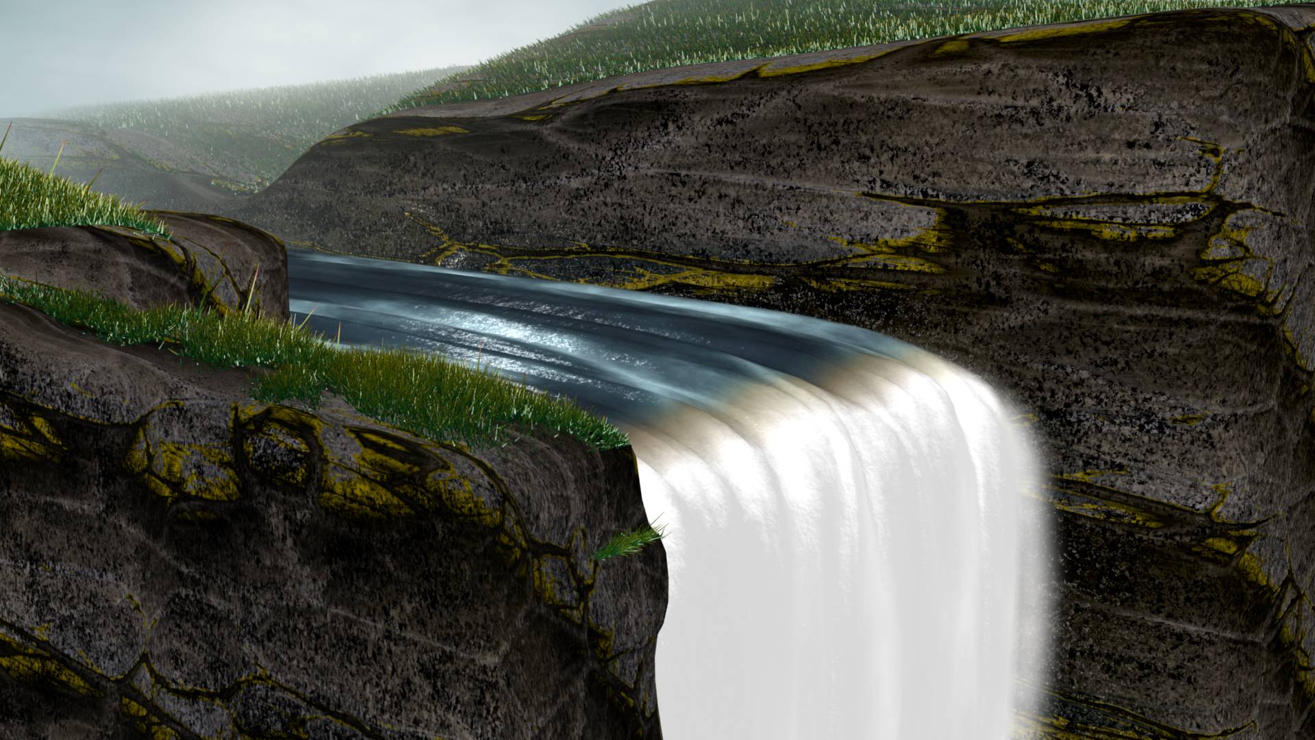 Водопадами падали. Иллюзия водопада. Водопад Минимализм. Картинки анимации на рабочий стол. Фото для рабочего стола двигающиеся.
