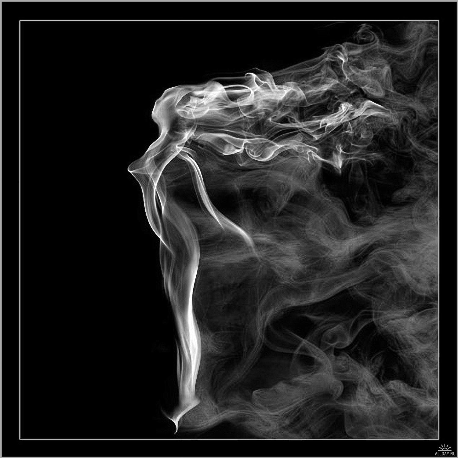 Масло черного дыма. Дым. Фигуры из дыма. Девушка из дыма. Силуэт из дыма.