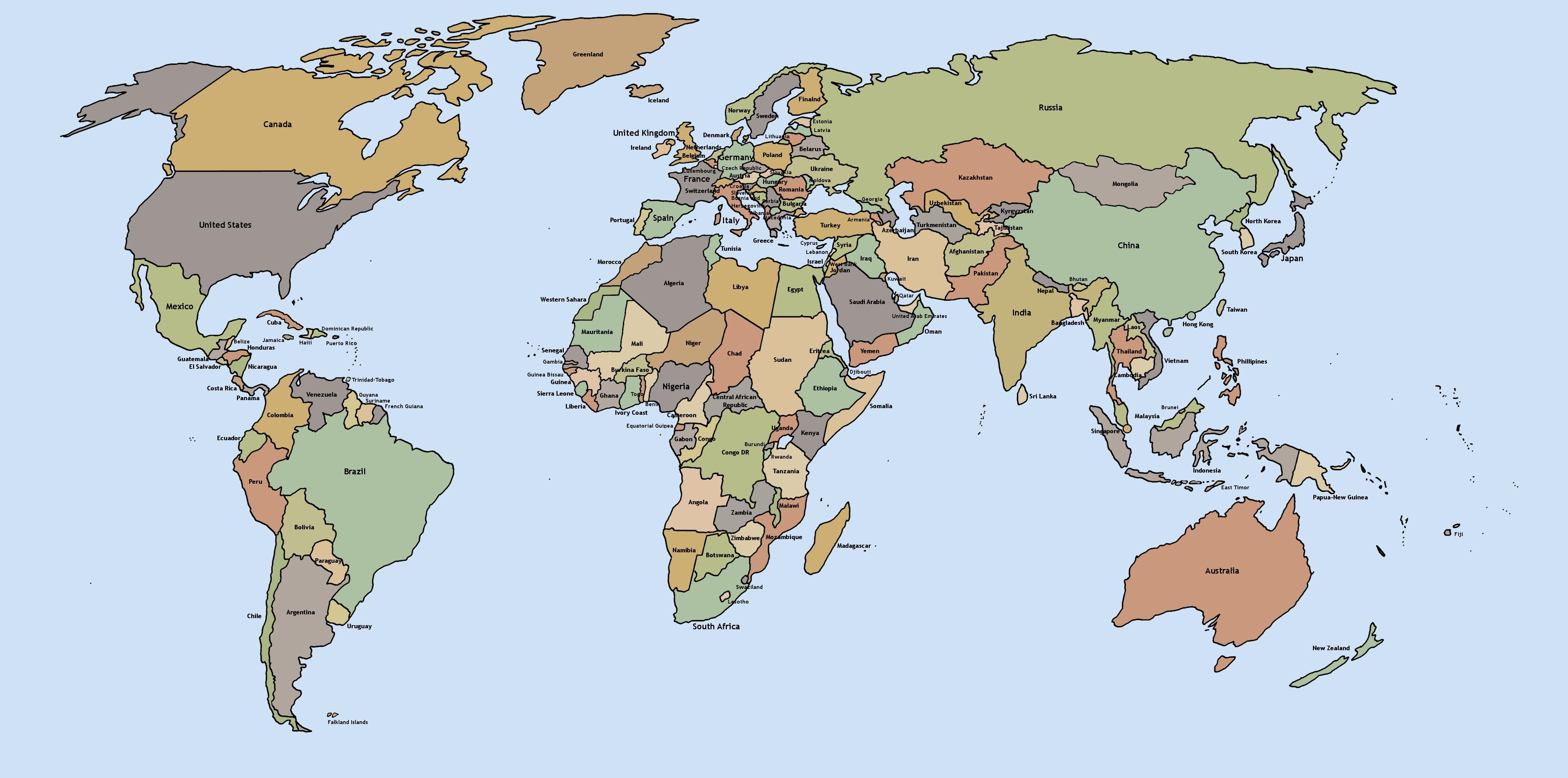 World Map Wallpaper Background 