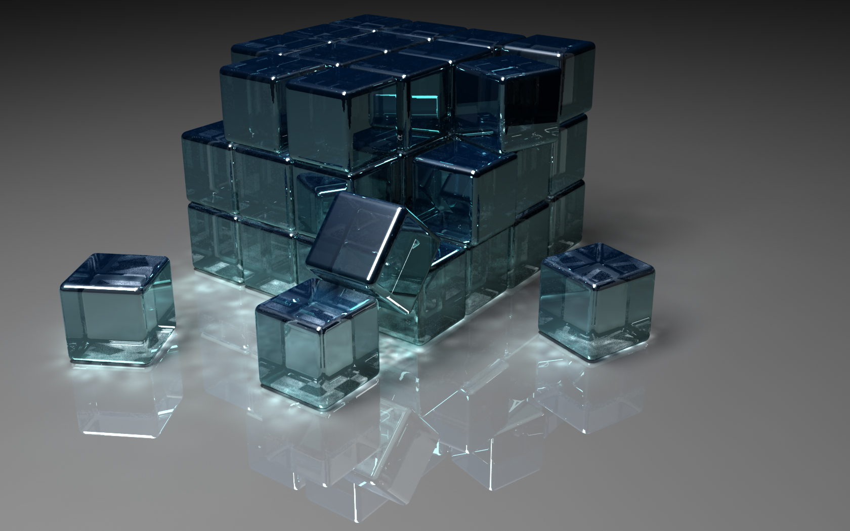 Стеклянный кубик
