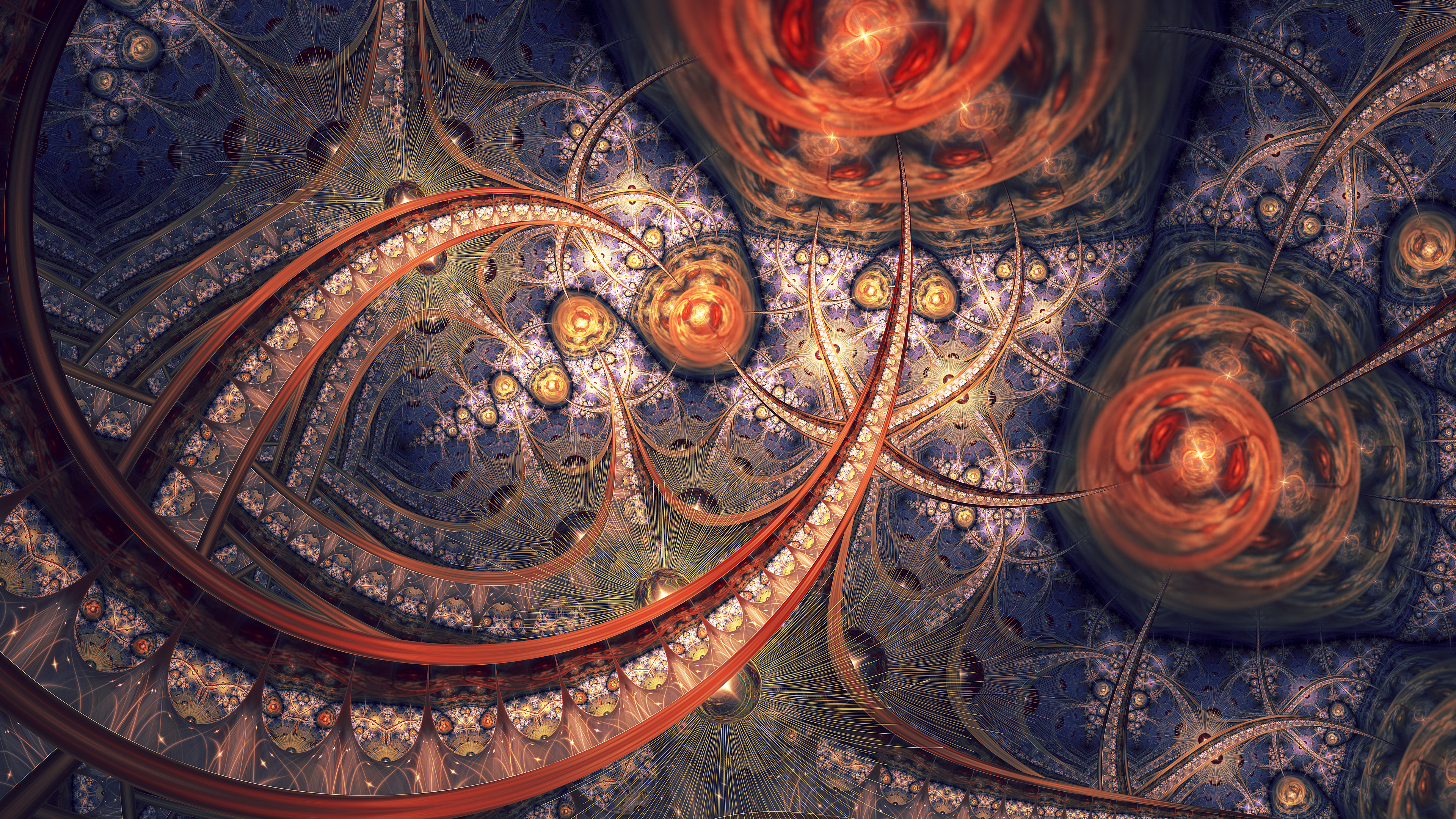 4K Fractal Multicolored wallpapers.